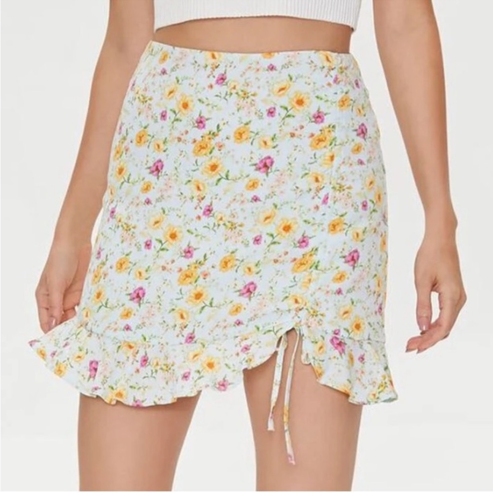 Forever 21 Floral Print Mini Skirt